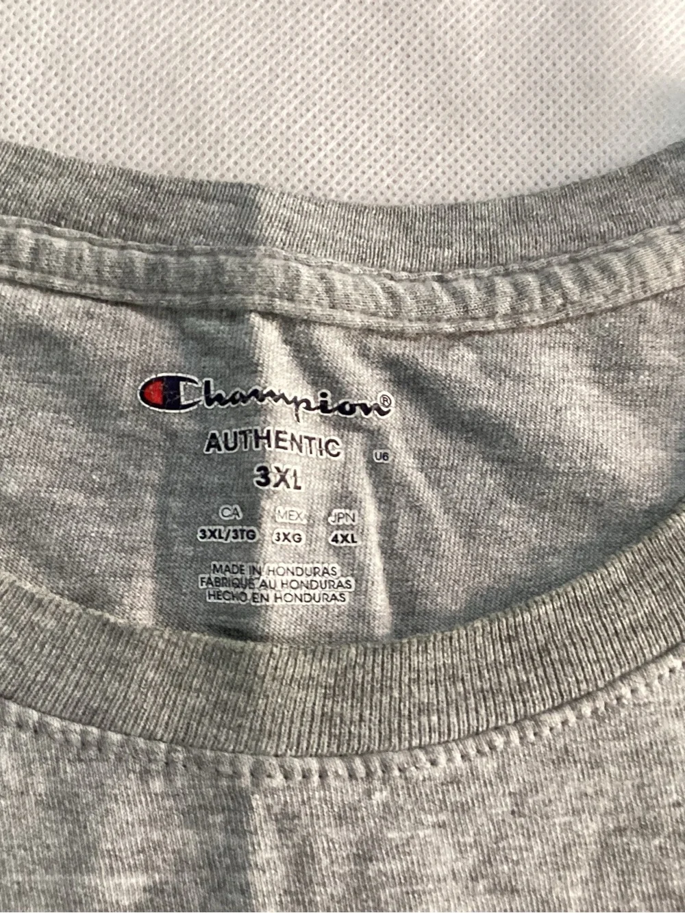 Champion Men's Heather Gray Short Sleeve Crewneck Tee size 3XL 6/1 - Picture 2 of 3